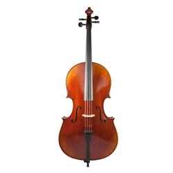 3/4 Rosalia Cello Outfit - Thick Padded Case - Composite Bow - Helicore Strings